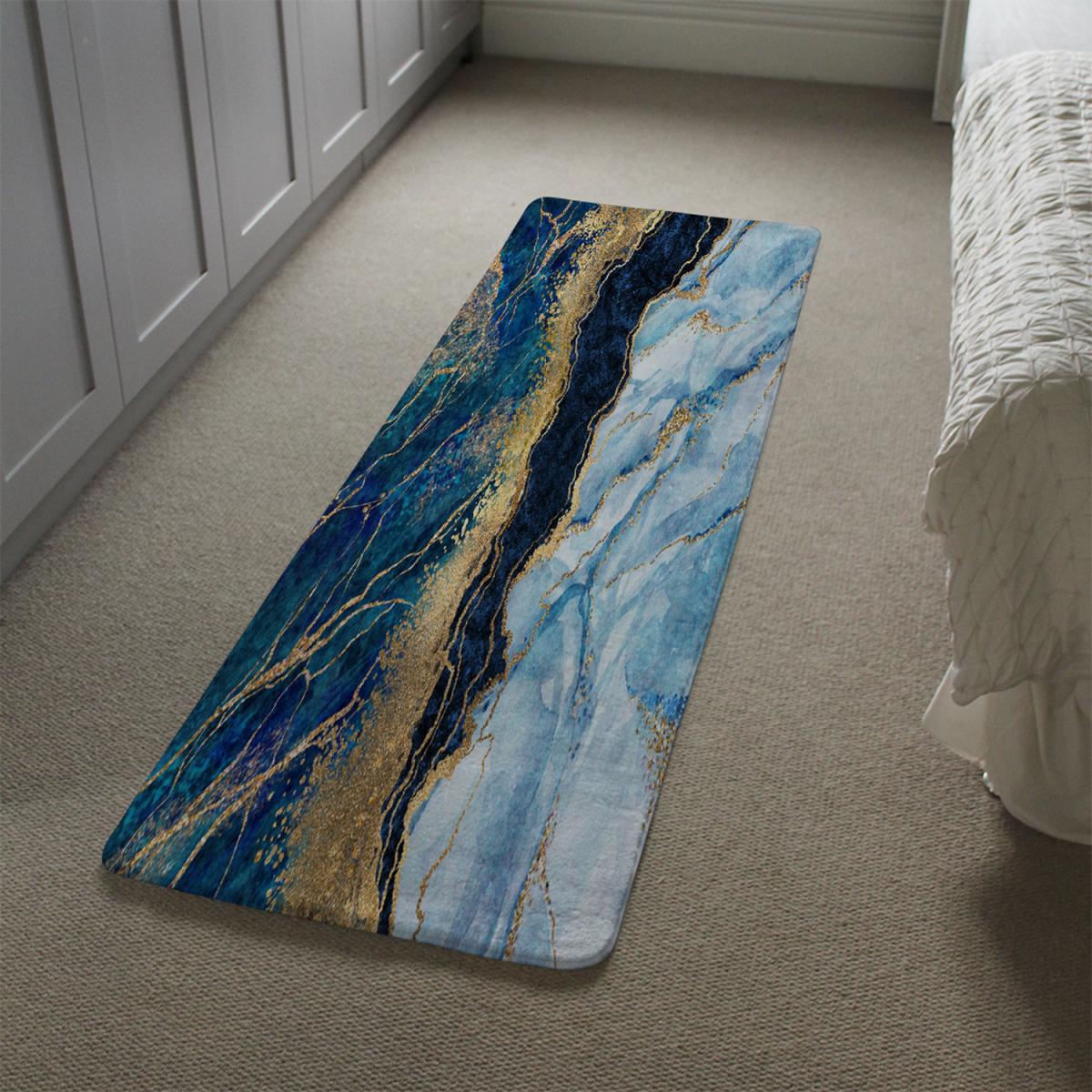 Stone Texture Runner Rug - Blue – image 1