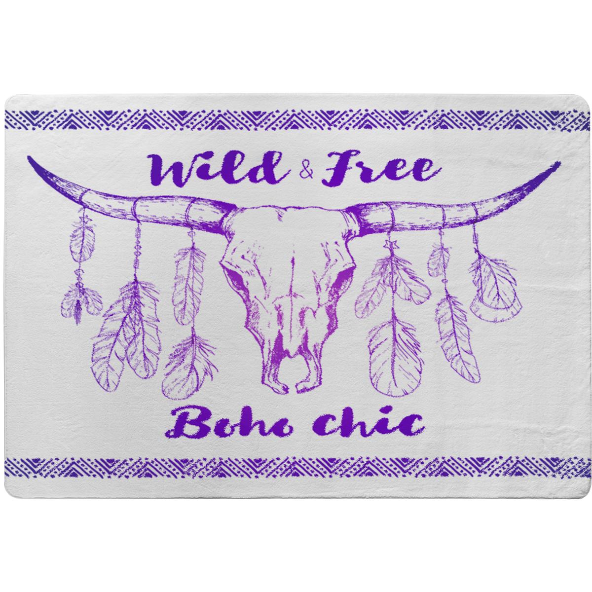 Boho Chic Native American Rug - Purple / 230cm – image 2