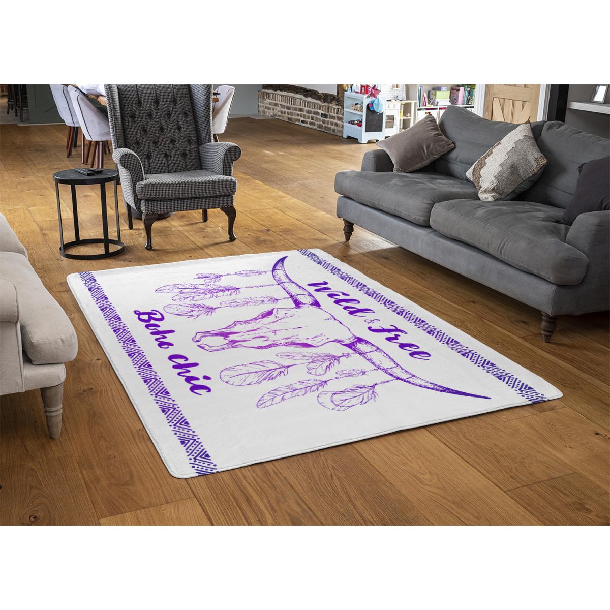 Boho Chic Native American Rug - Purple / 230cm – image 3