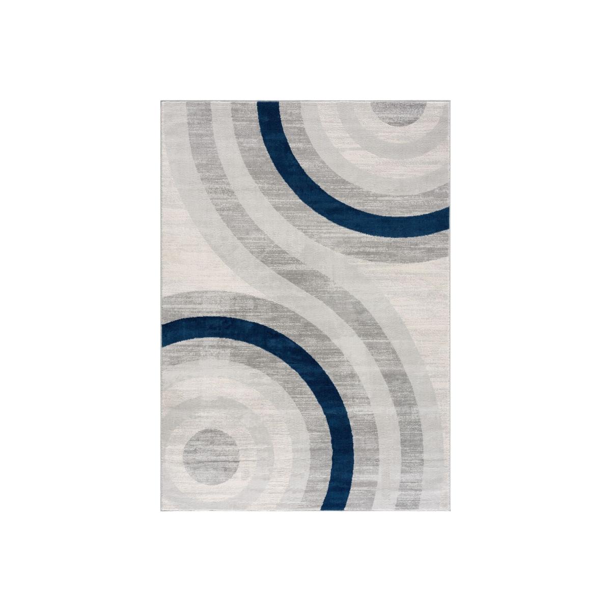Montana Collection Modern Rugs in Blue 3762N - Blue / 160cm