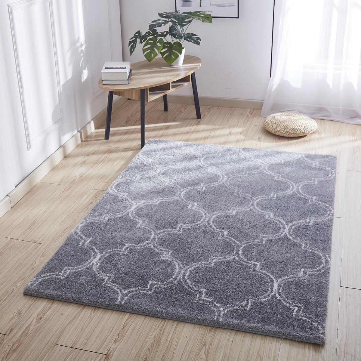 Mara Quatrefoil Grey Rug – image 2