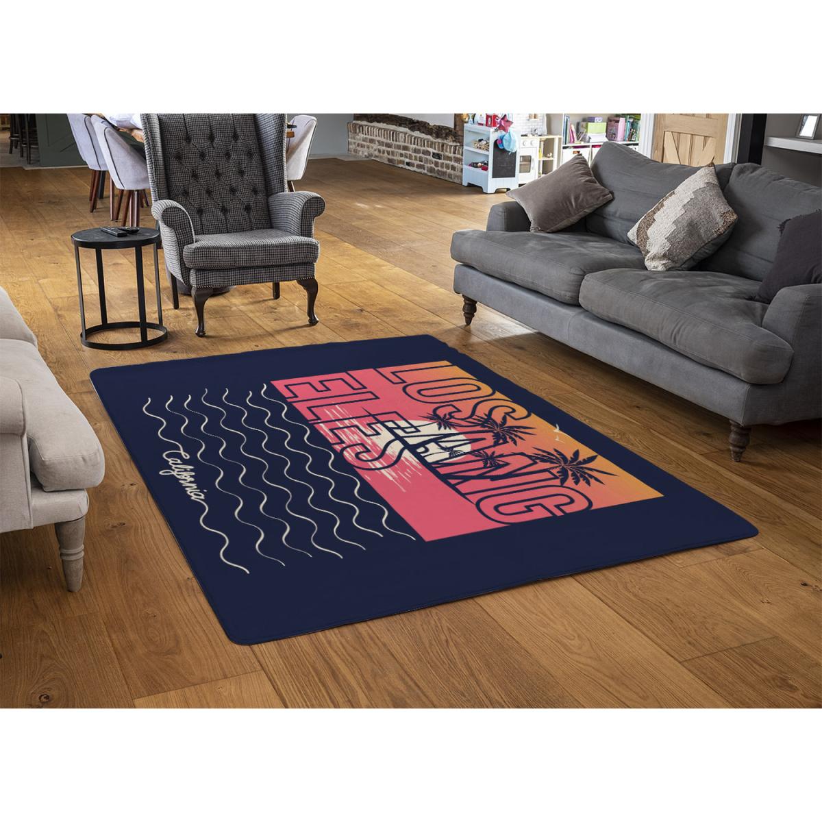 Los Angeles Sunset Rug - Blue / 230cm – image 3