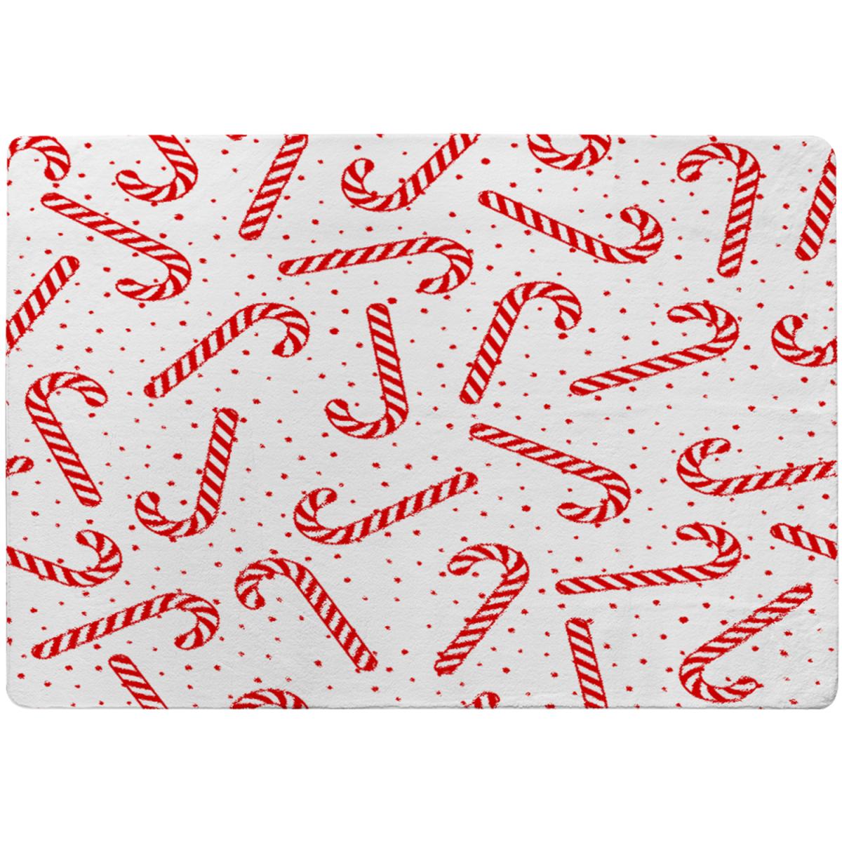 Canes Pattern Style Rug - red / 230cm