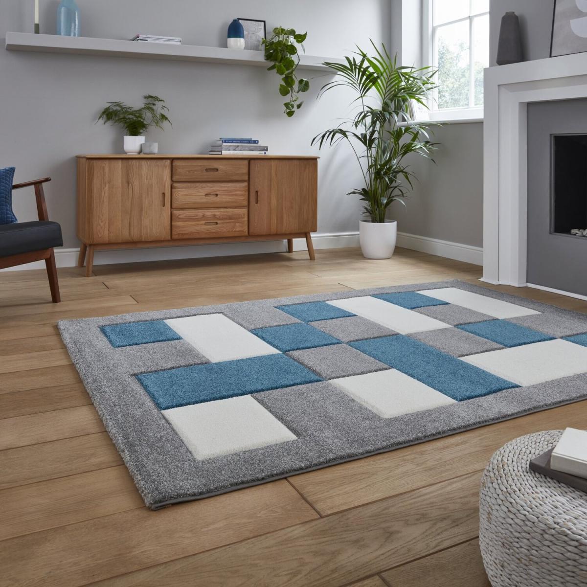 Brooklyn BRK04 GreyBlue Rug - Grey/Blue / 150cm – image 2