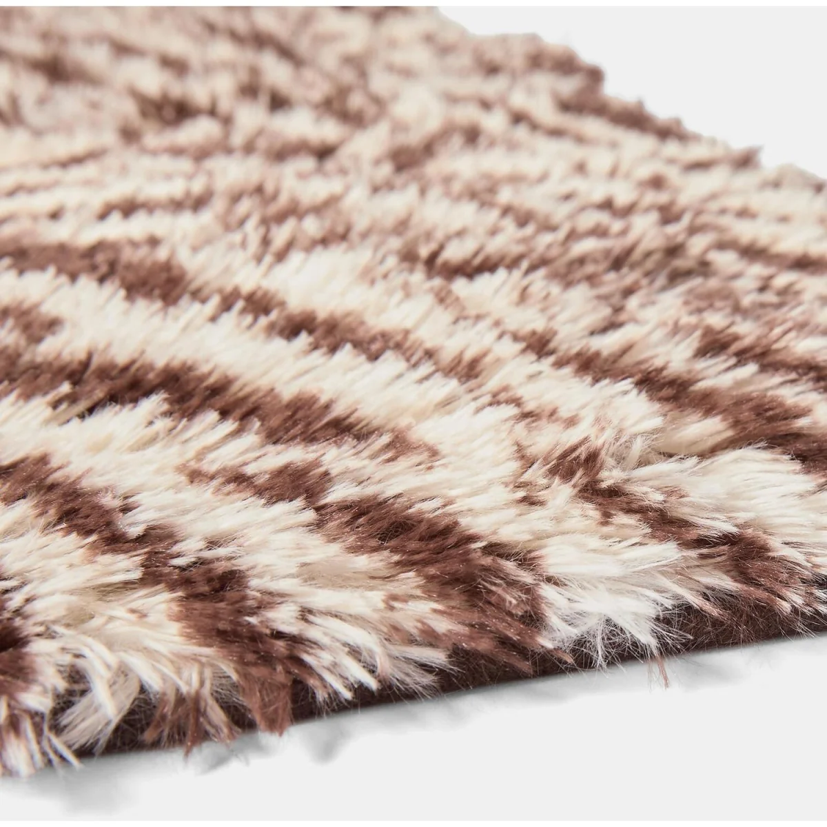 OHS Zebra Fluffy Plush Rug - Natural / 120cm – image 3