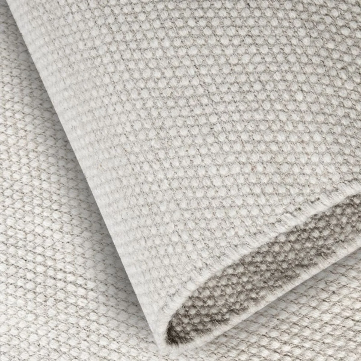 Hanse Home Delhi Wool Pradesh Reversible Handwoven Cotton Plain Runner Rug White - White / 200.0cm – image 2