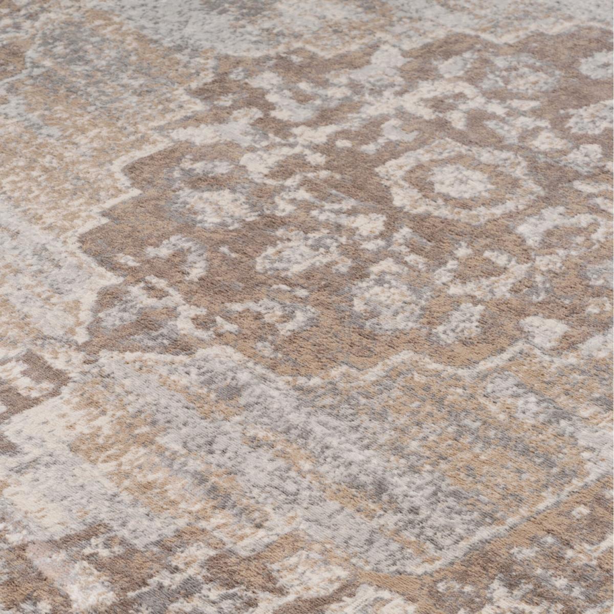 Neutral Beige Traditional Medallion Living Area Rug - Beige / 160 x 160cm – image 5