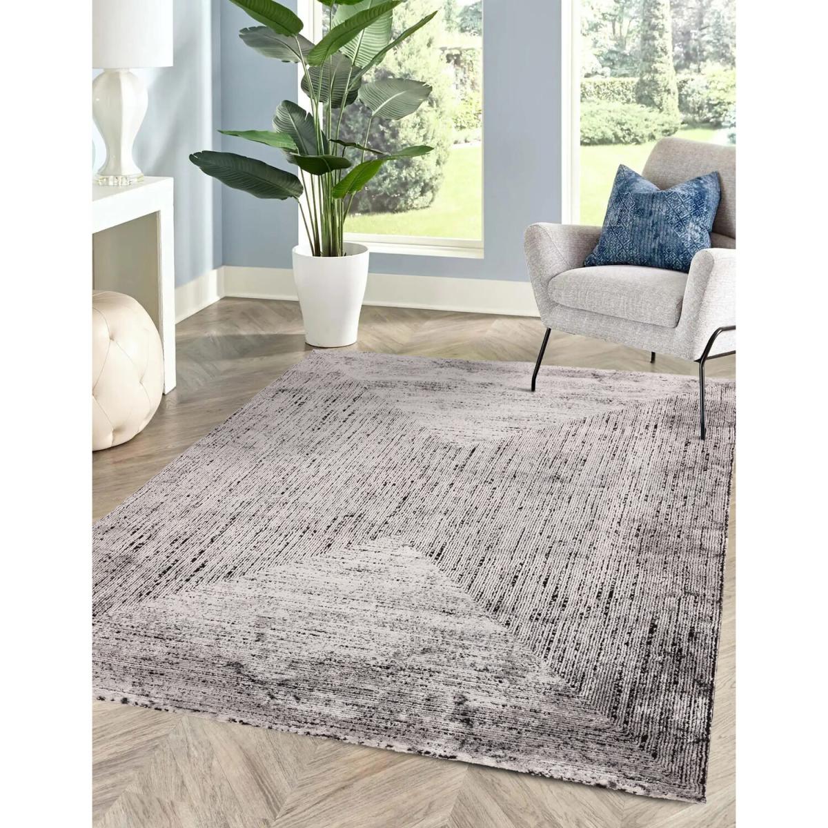 Textured Frame Rug - Grey – image 6