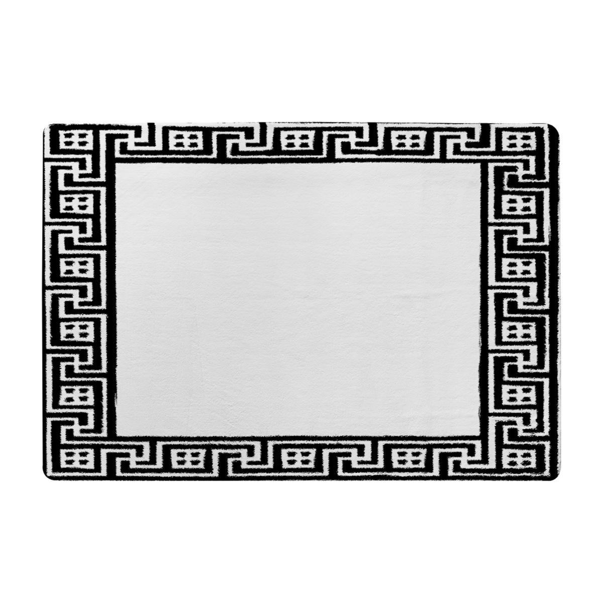 Greek Traditional Meandor Rug - Black / 110cm – image 1