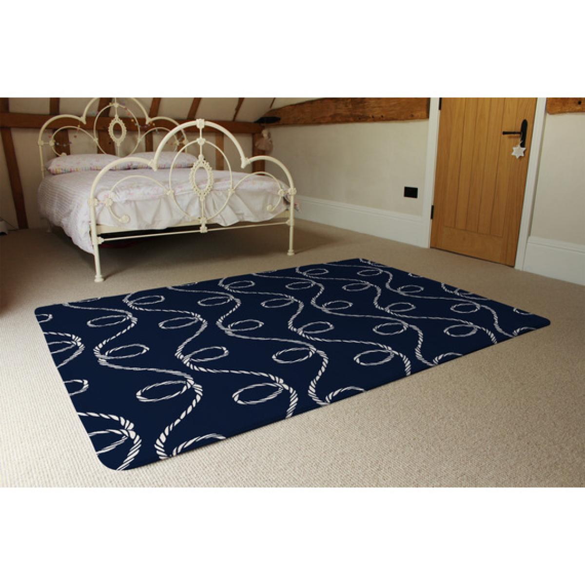 Swirled Rope Rug - Blue / 230cm – image 1