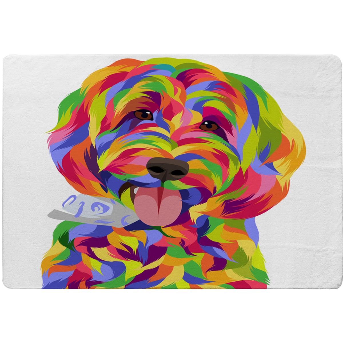 Animal Dog Illustration Pop Art Designer Rug - Blue / 110cm – image 2