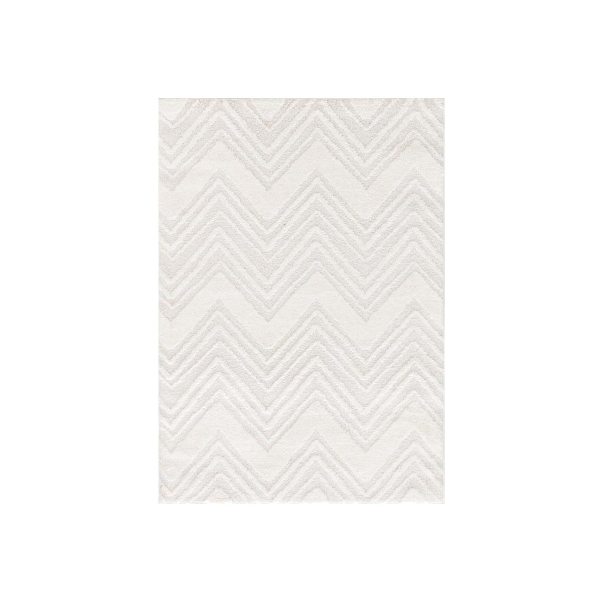 Ashton Zigzag Rug - White / 160cm