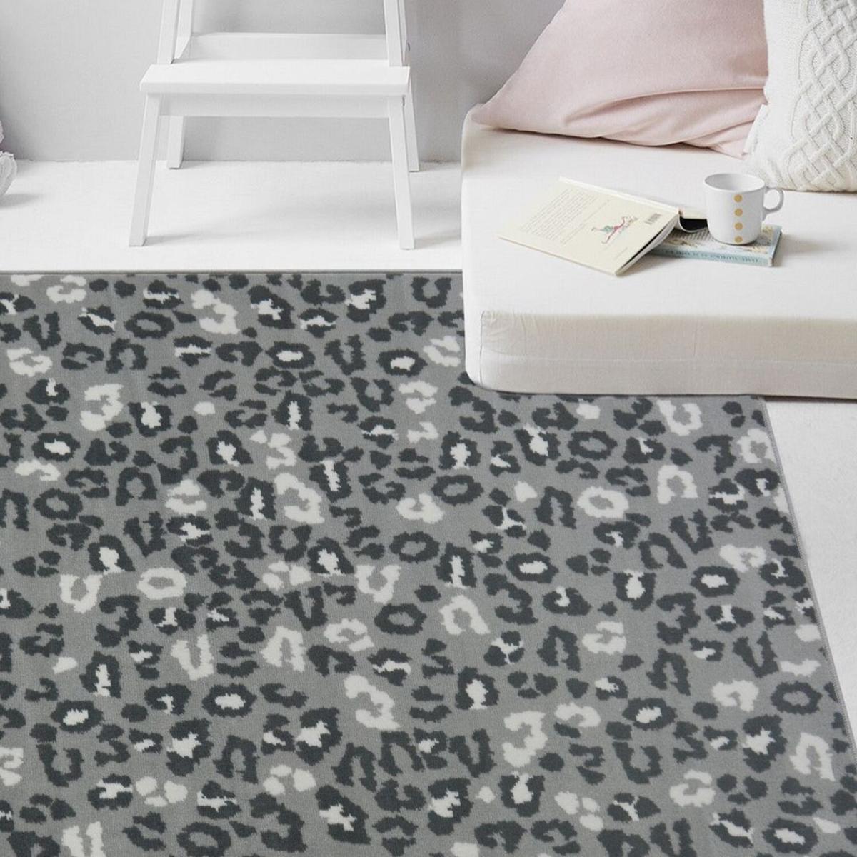 Grey Leopard Print Area Rug - Islay - Grey / 230cm – image 2