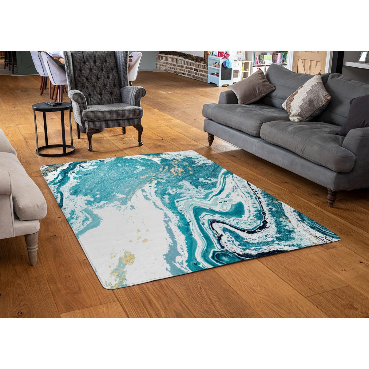 Marble In Blue Rug - Blue / 230cm – image 3