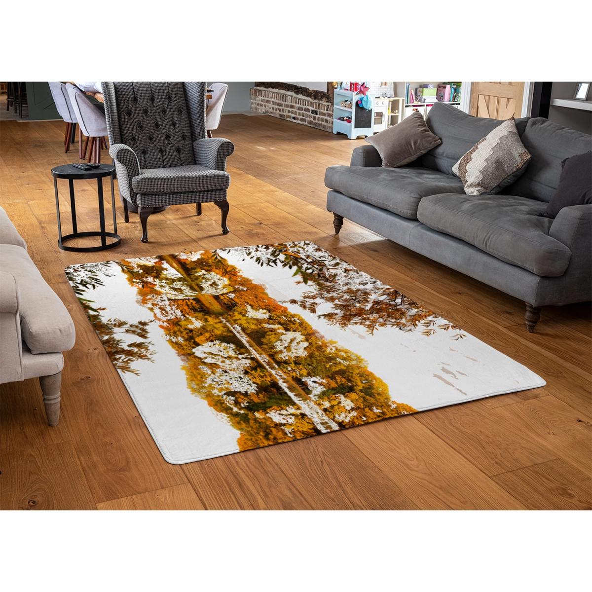 Autumn Lake Designer Rug - Orange / 150cm – image 3