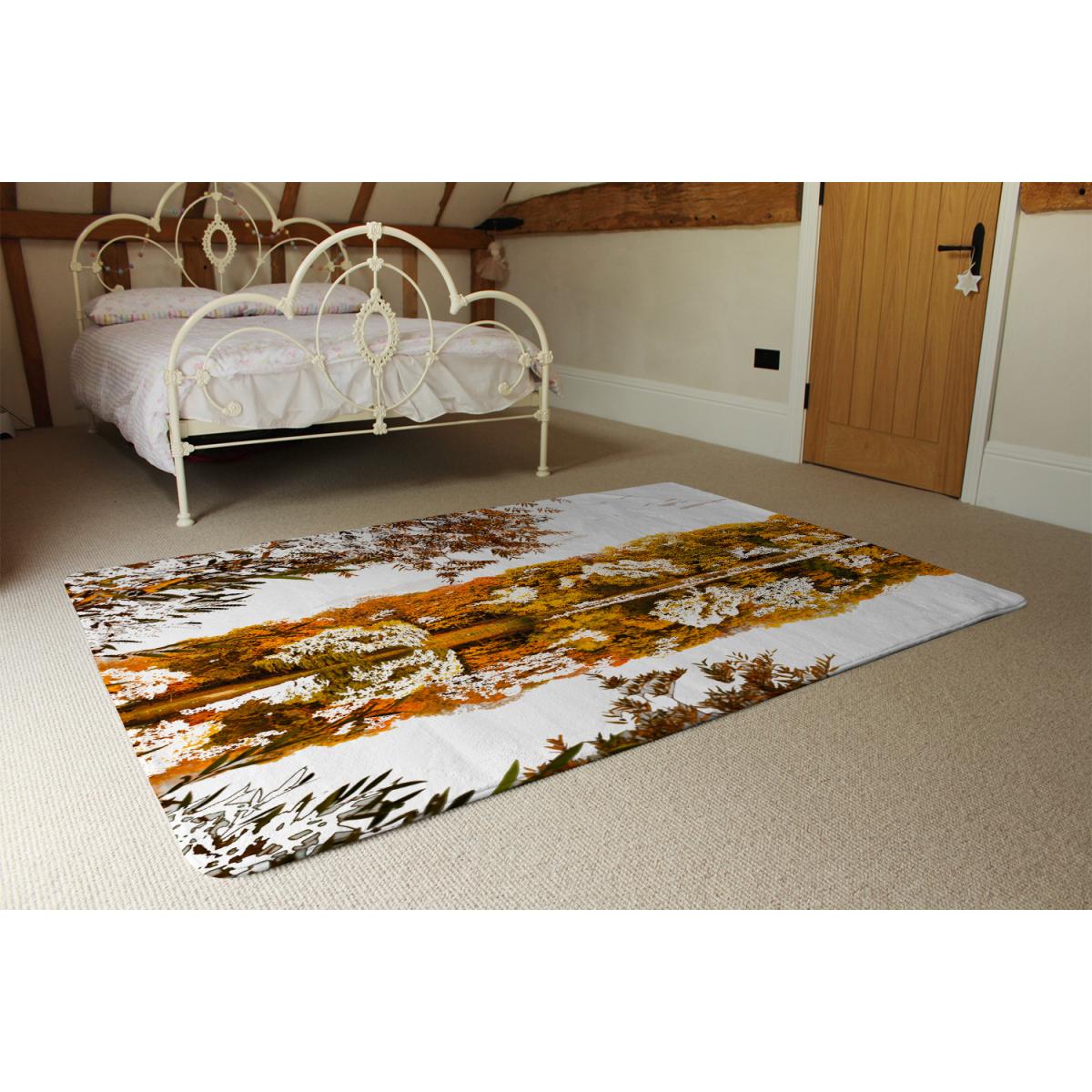 Autumn Lake Designer Rug - Orange / 150cm – image 4