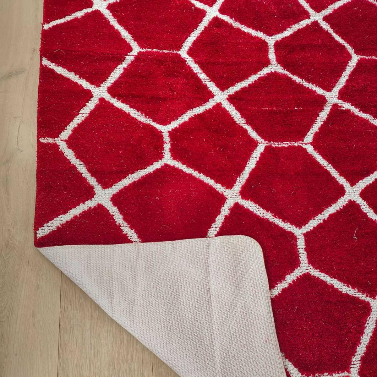 Red Multi Purpose Anti Slip and Washable Shaggy Rug - Smart - Red / 6kg – image 2