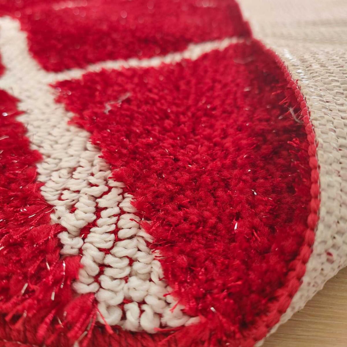 Red Multi Purpose Anti Slip and Washable Shaggy Rug - Smart - Red / 6kg – image 3
