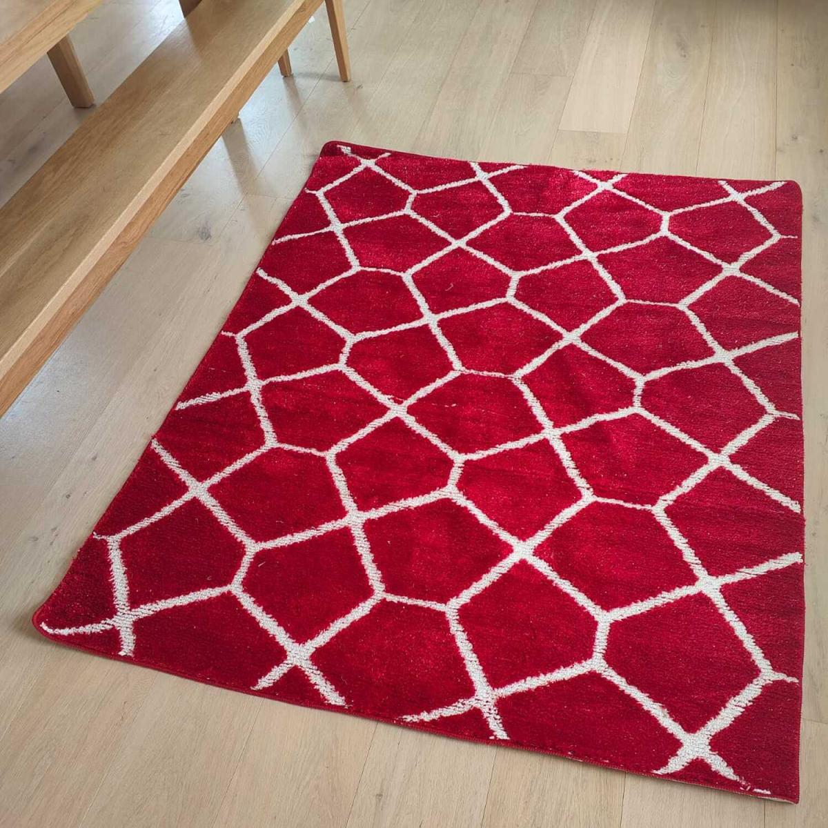 Red Multi Purpose Anti Slip and Washable Shaggy Rug - Smart - Red / 6kg – image 1