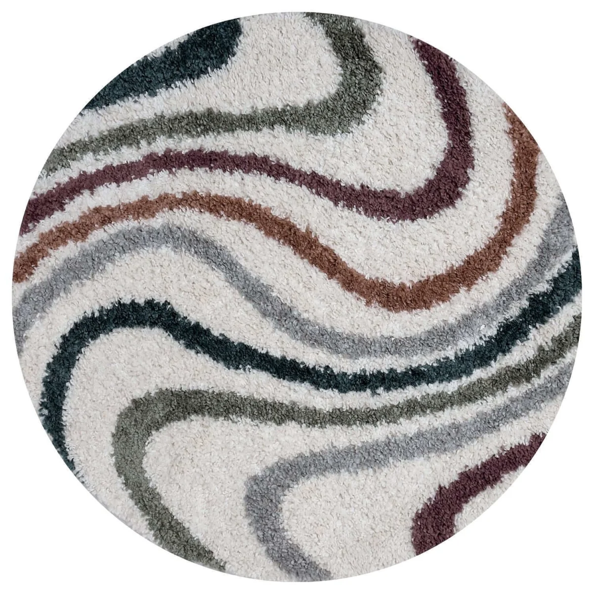 The Rugs Moodi Striped Design Patterned Shaggy Rug - Multicolour / 290cm – image 7
