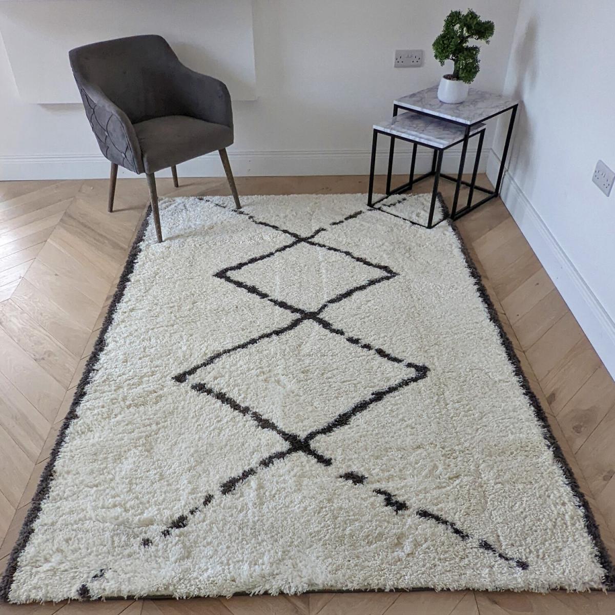Ivory 4cm Scandi Shaggy Rugs - Ivory / 110cm – image 3
