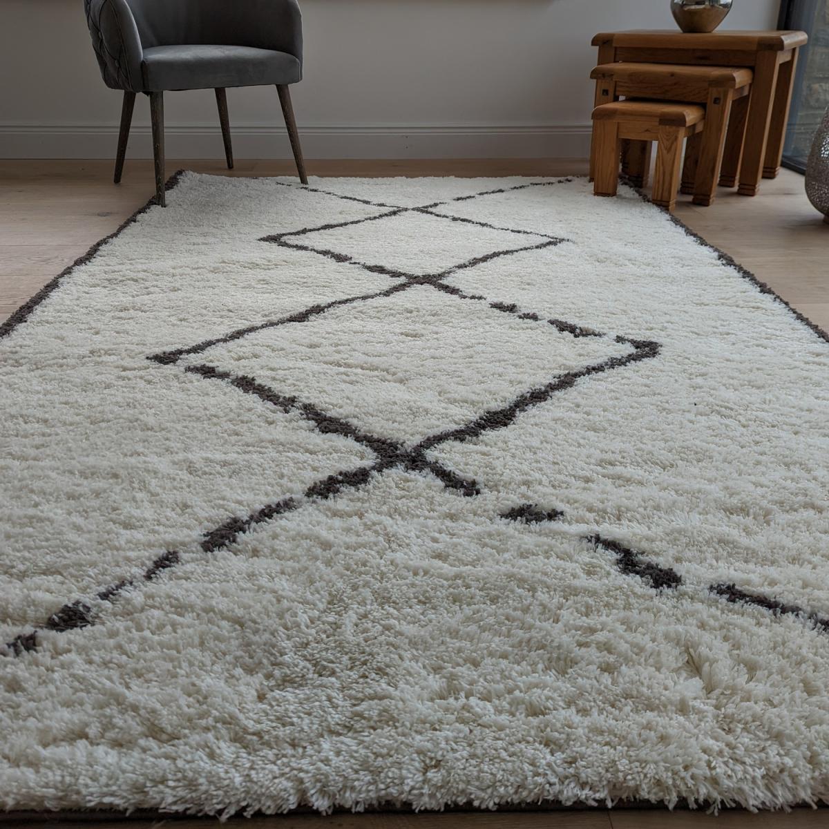 Ivory 4cm Scandi Shaggy Rugs - Ivory / 110cm – image 8