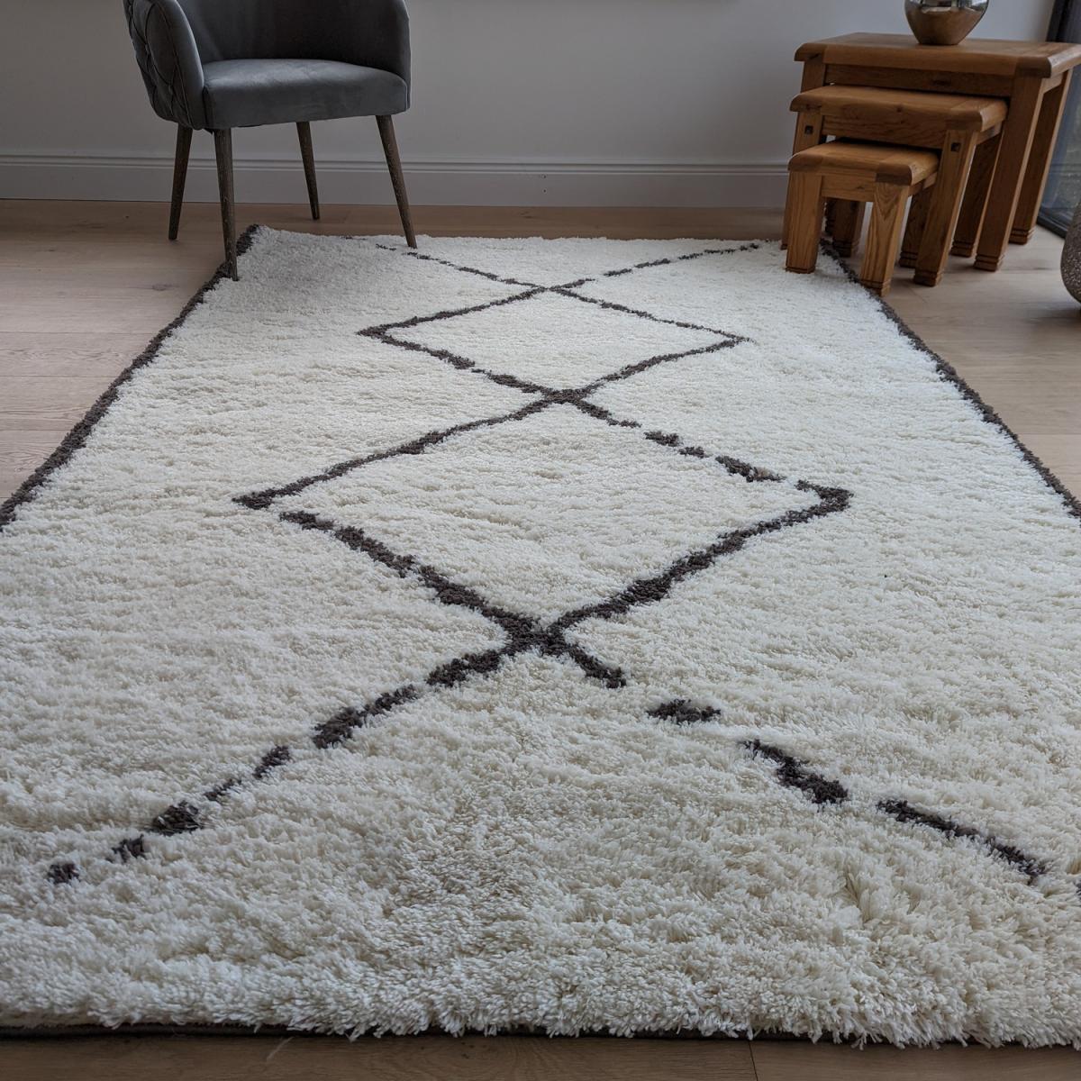 Ivory 4cm Scandi Shaggy Rugs - Ivory / 110cm – image 9