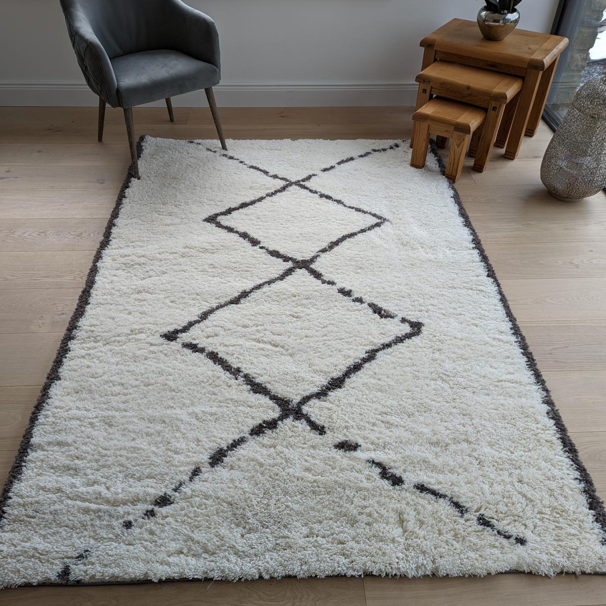 Ivory 4cm Scandi Shaggy Rugs - Ivory / 110cm – image 10