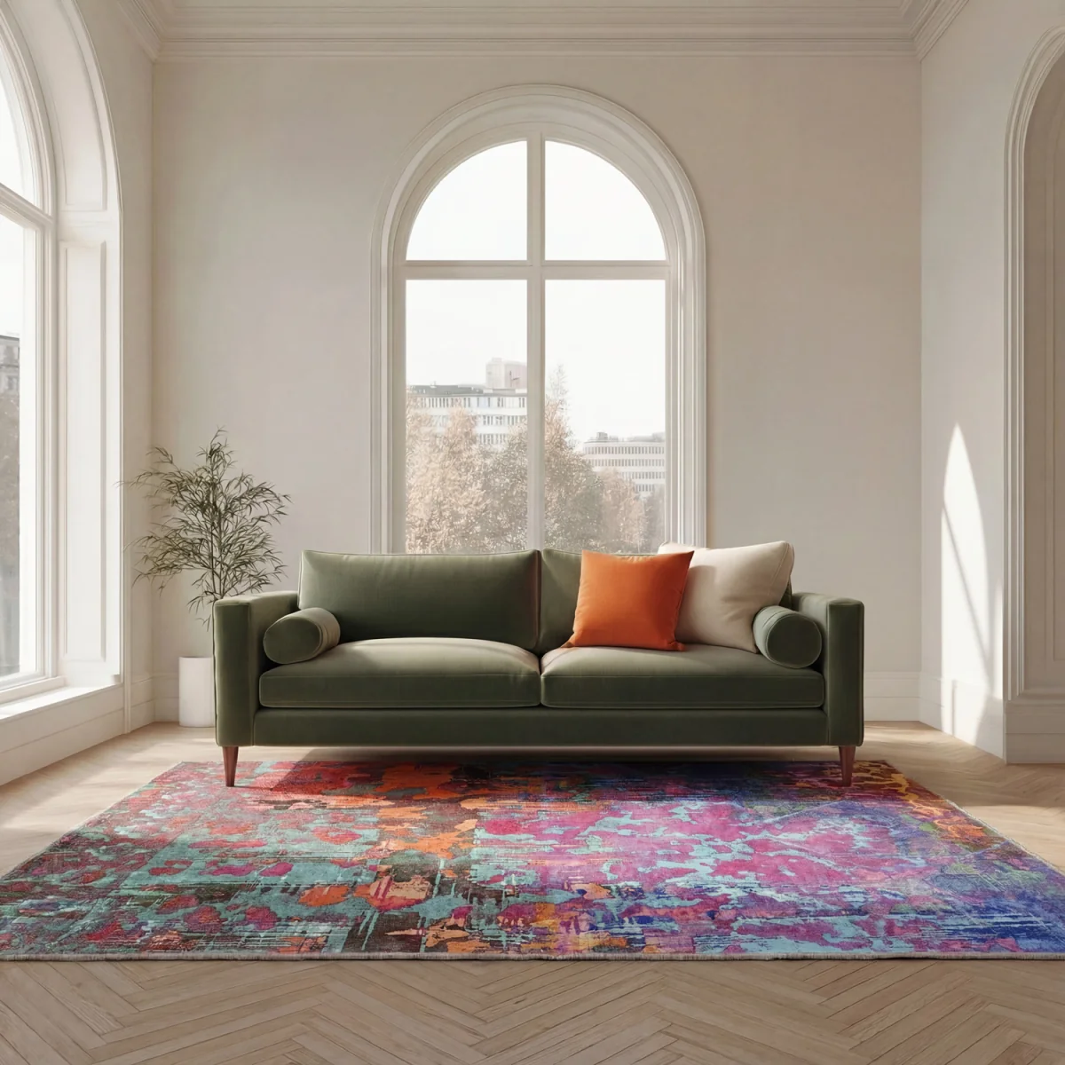 Machine Washable Area Rug - Blazing - Multi / 150cm – image 3