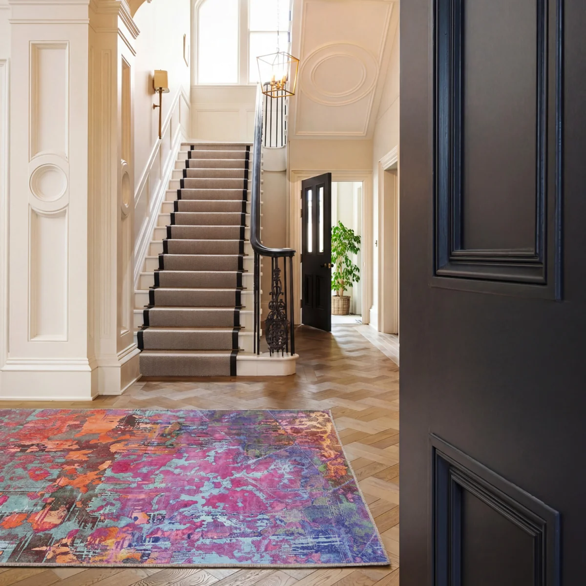 Machine Washable Area Rug - Blazing - Multi / 150cm – image 4