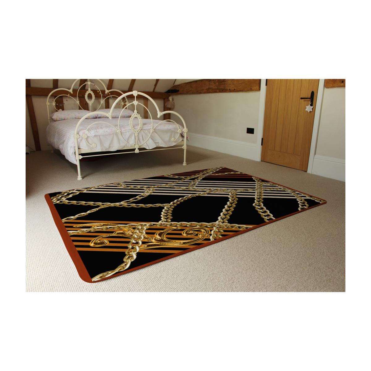 Chains Stripes Rug - Gold / 230cm – image 1