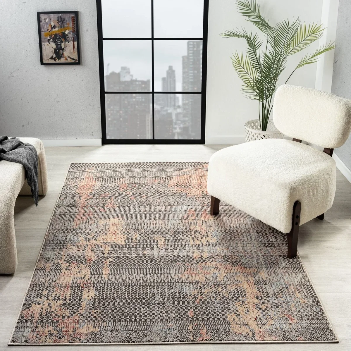Underfoot Vale Large Rug Anthracite/Amber - 8mm Polyester Pile - Anthracite / 2300.0mm – image 1