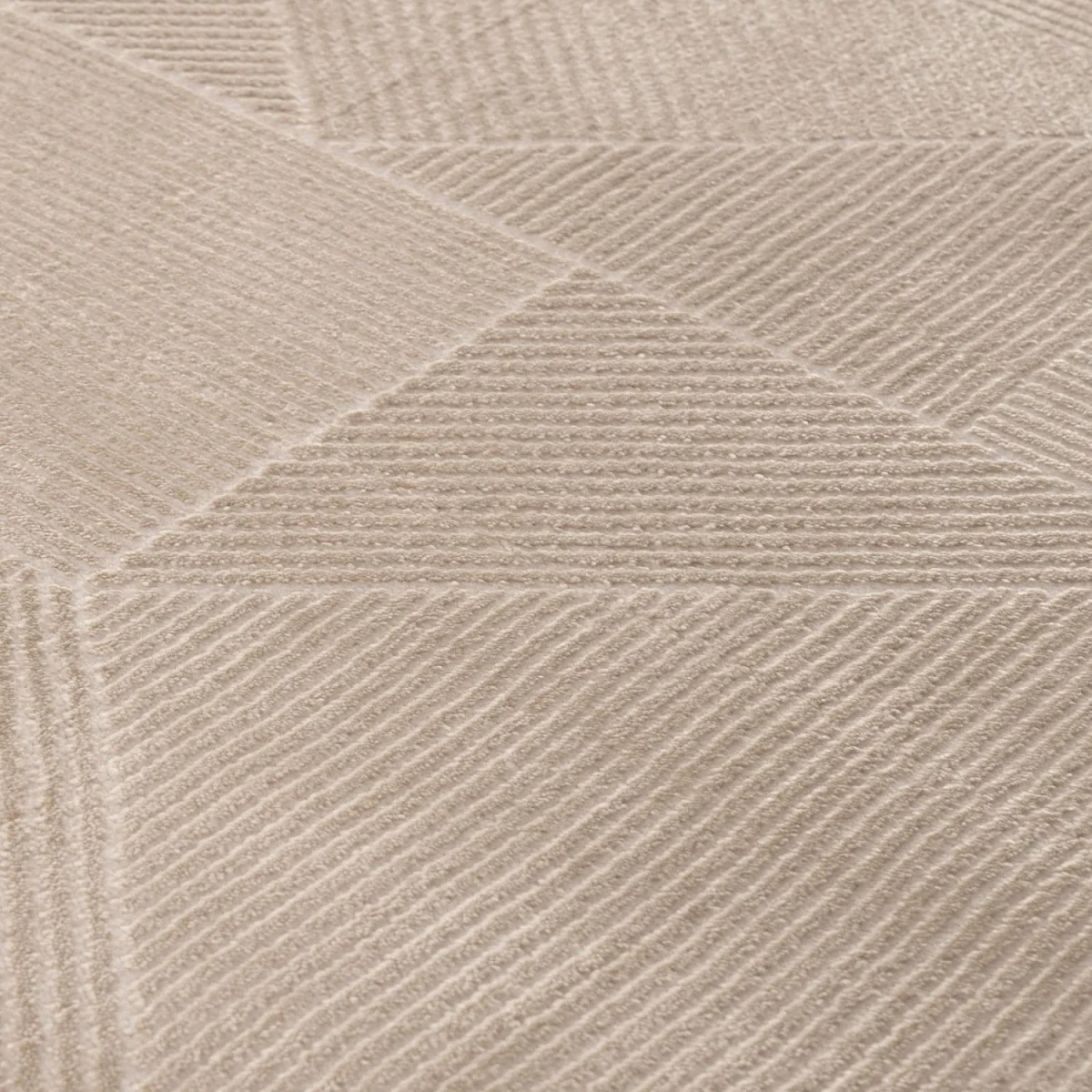 The Rugs Carmel Diamond Geometric Design Textured Runner - Beige β image 3