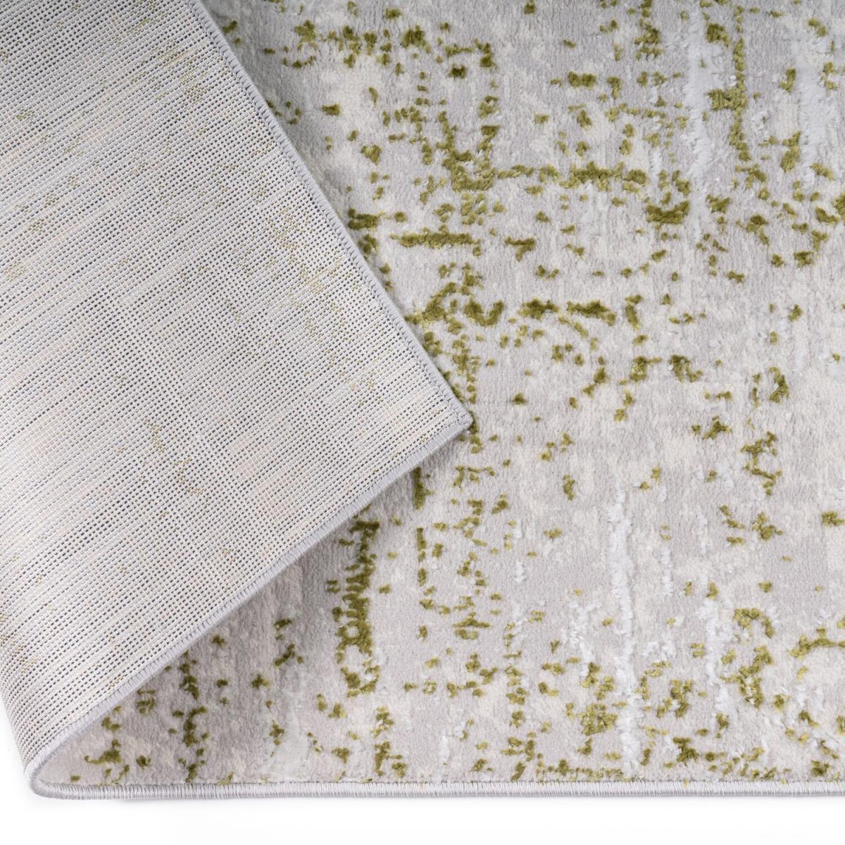 Green Flecked Abstract Living Room Rug - Monalisa - Green / 200cm – image 3