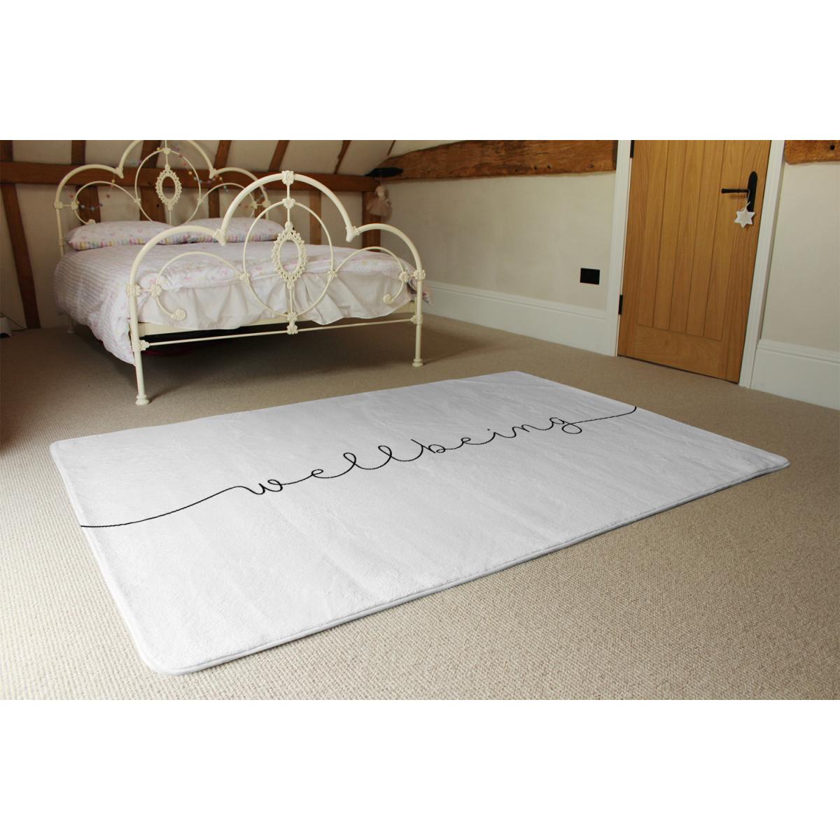 Text Wellbeing Designer Rug - White / 150cm – image 3