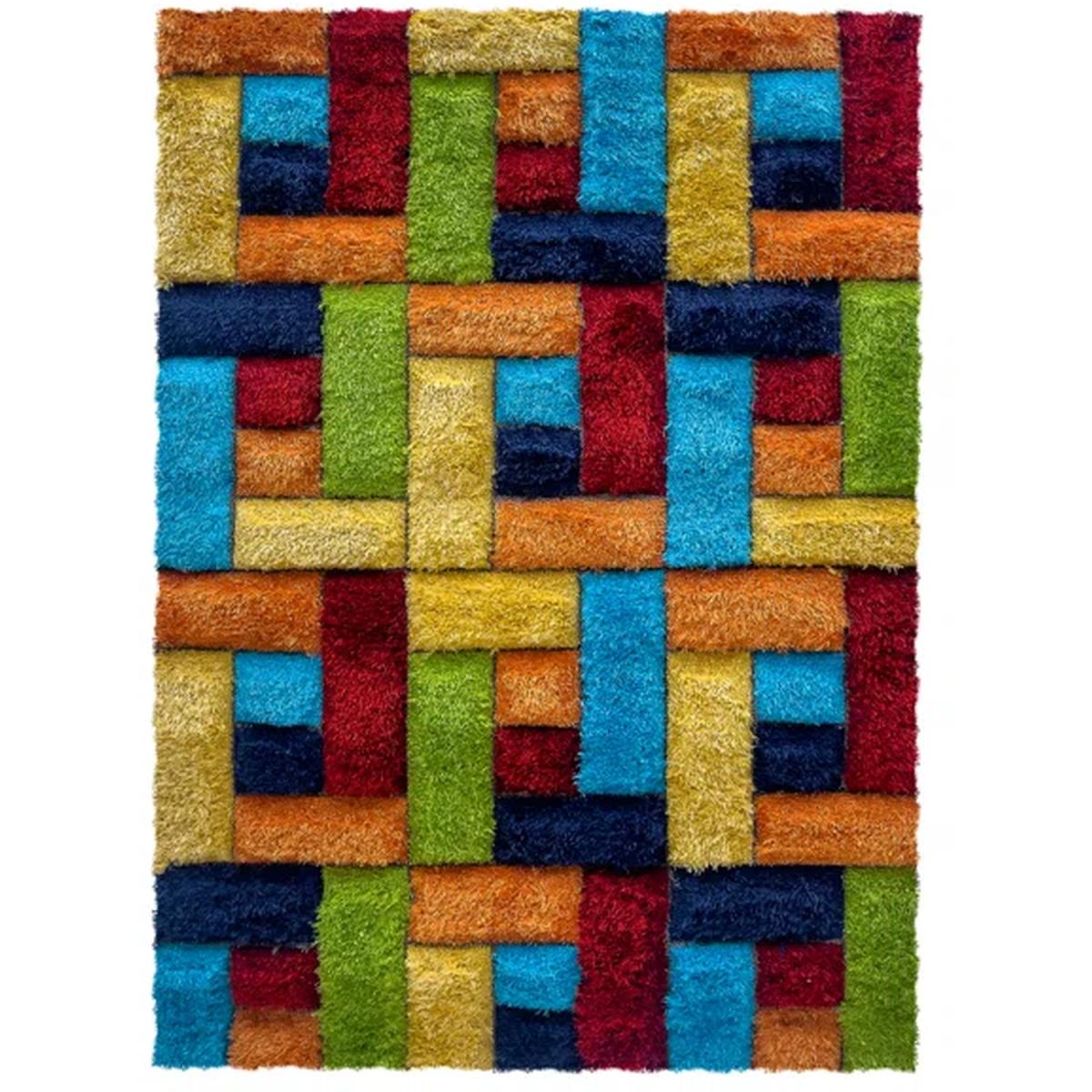 Multicolour Blocks Rug - Orange / 60x110 – image 2