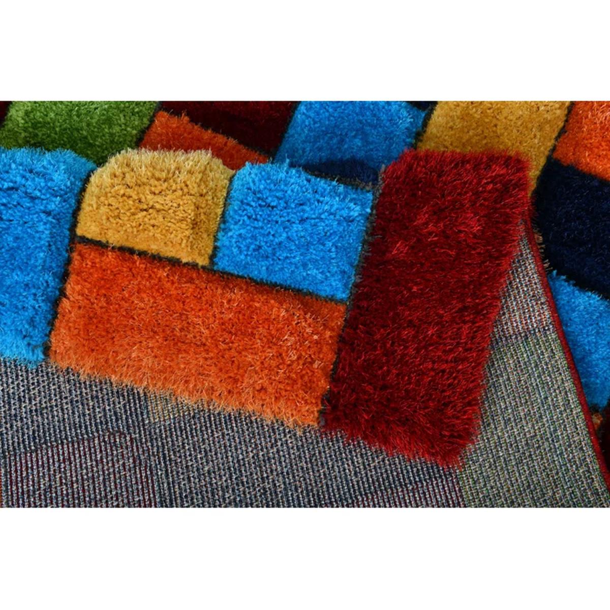 Multicolour Blocks Rug - Orange / 60x110 – image 3