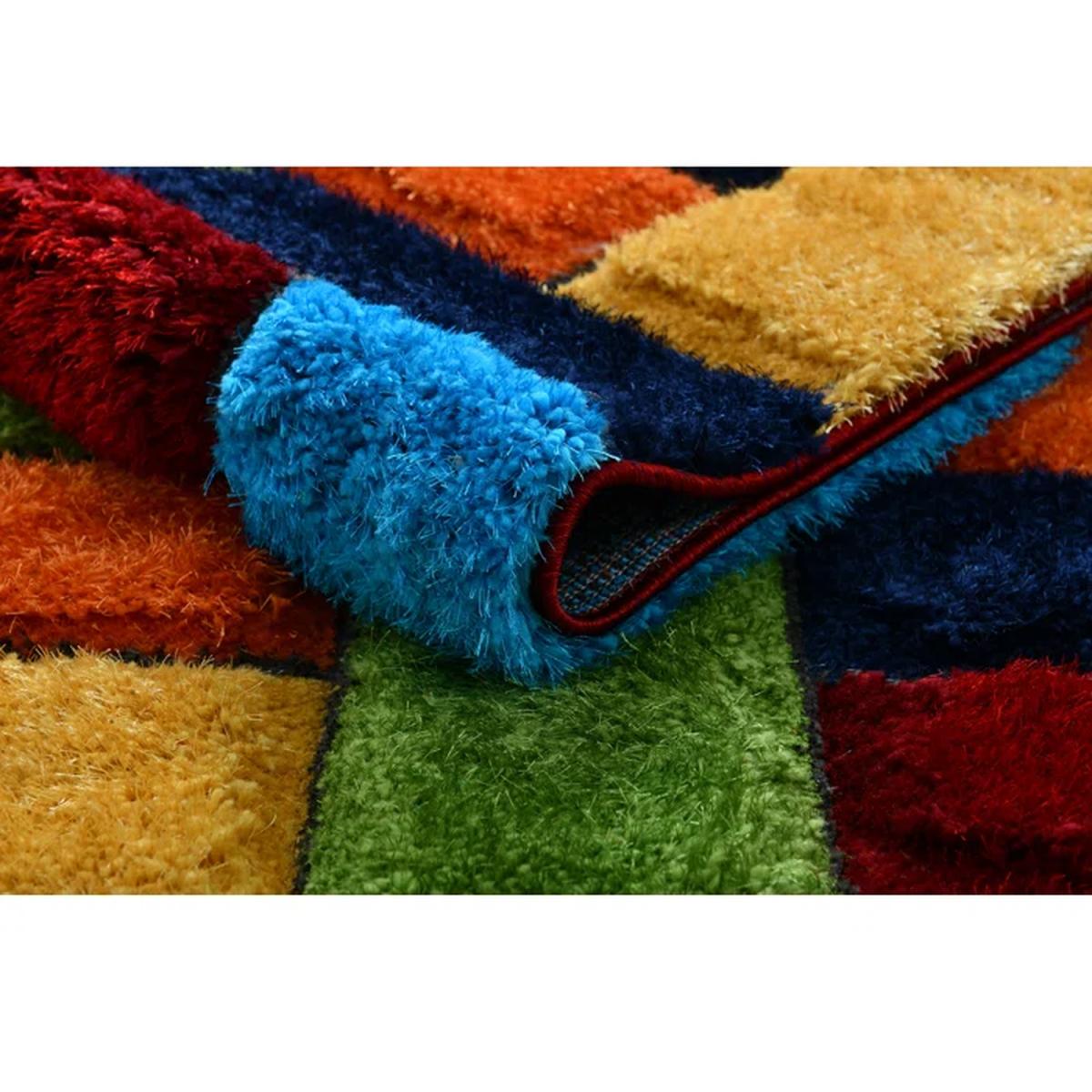 Multicolour Blocks Rug - Orange / 60x110 – image 4
