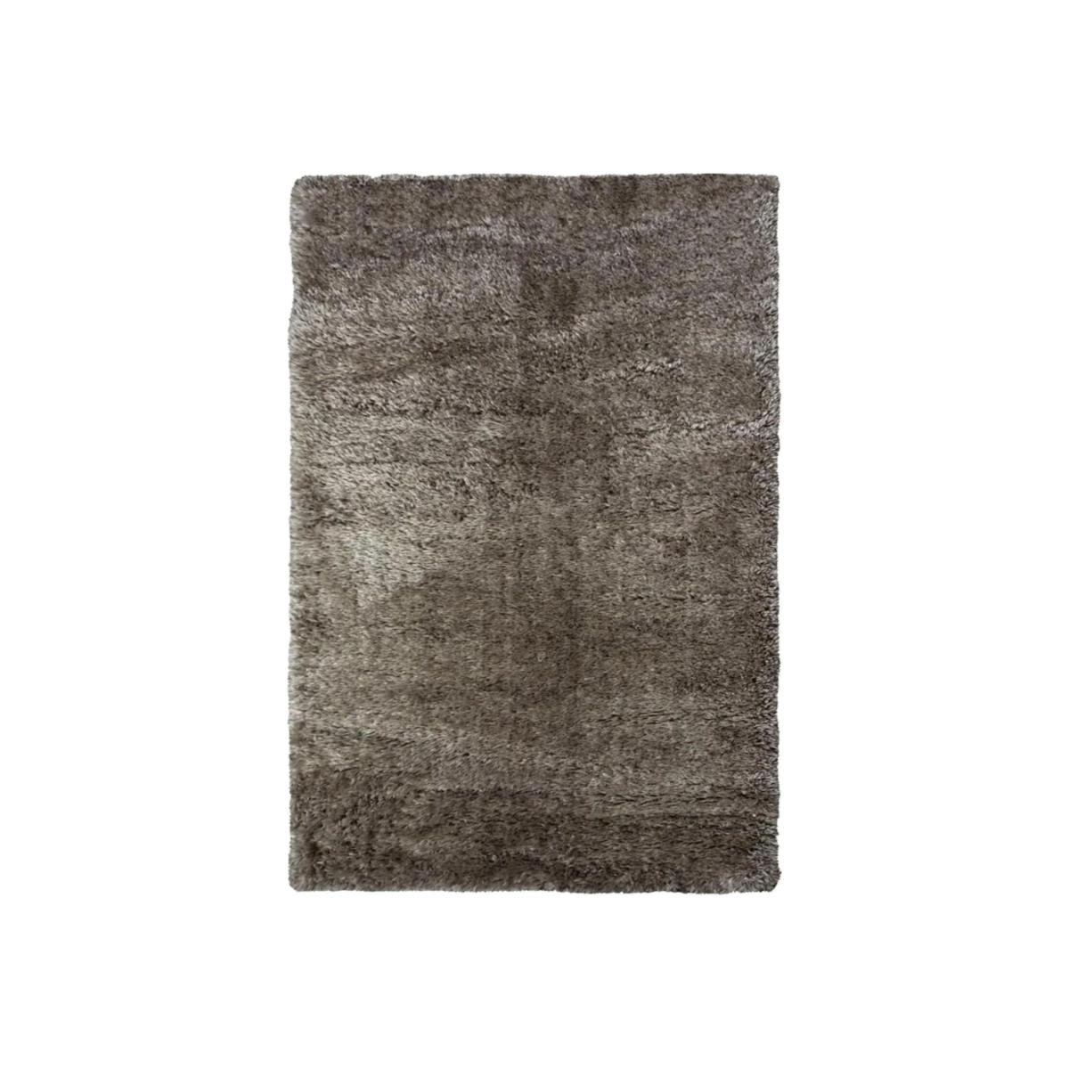 Lagom Collection Solid Design Shaggy Rugs in Grey - Grey / 160cm