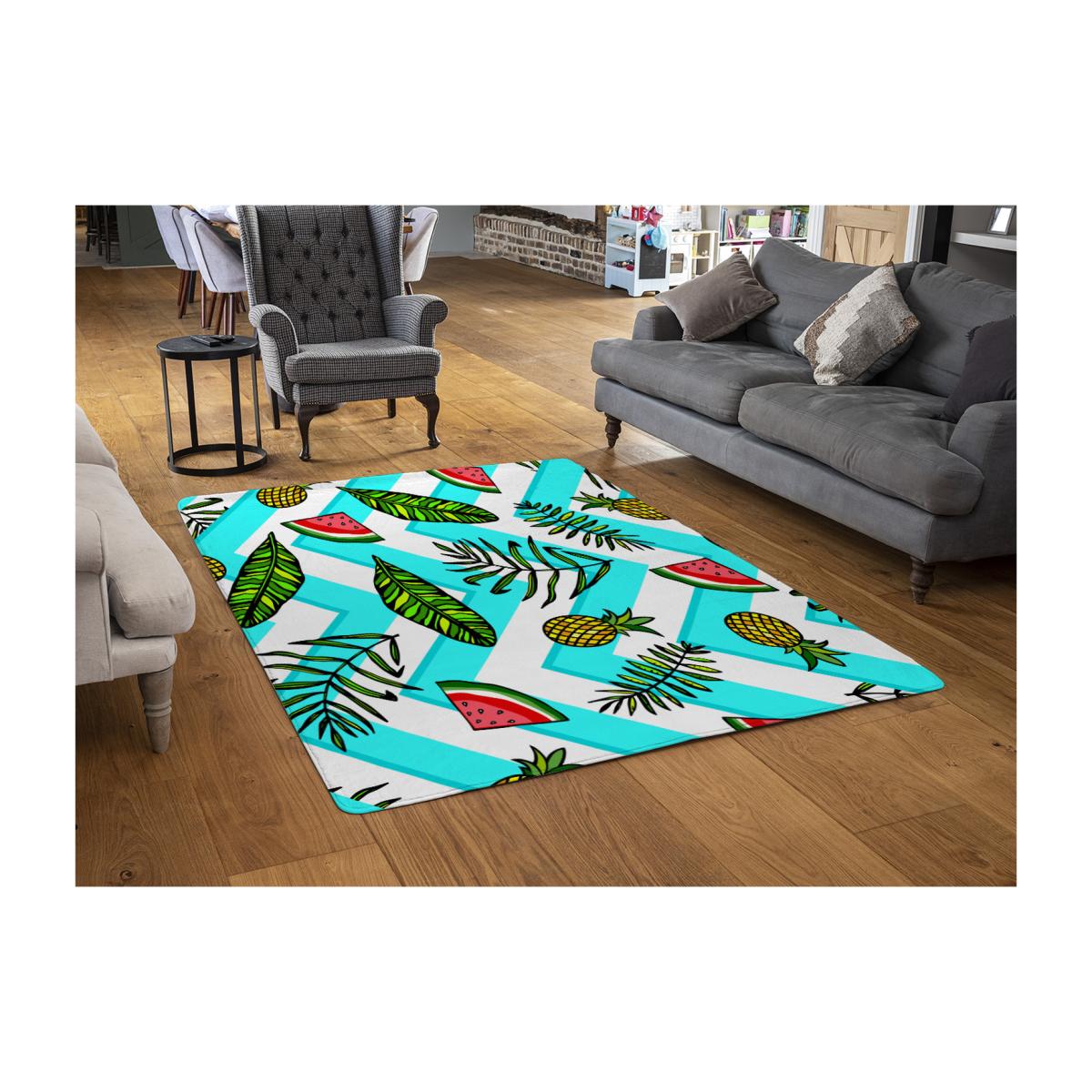 Pineapple Watermelon Rug - Blue / 150cm – image 1