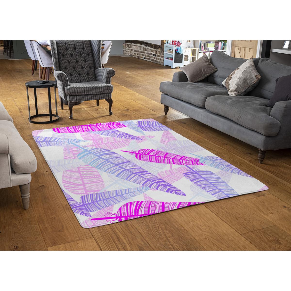 Purple Feathers Rug - Pink / 230cm – image 3