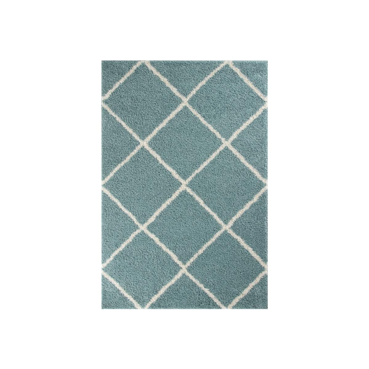 Myshaggy Collection Rugs Diamond Design in Duck Egg Blue 383DB - Blue / 3.672kg / 120cm / 120X170 cm