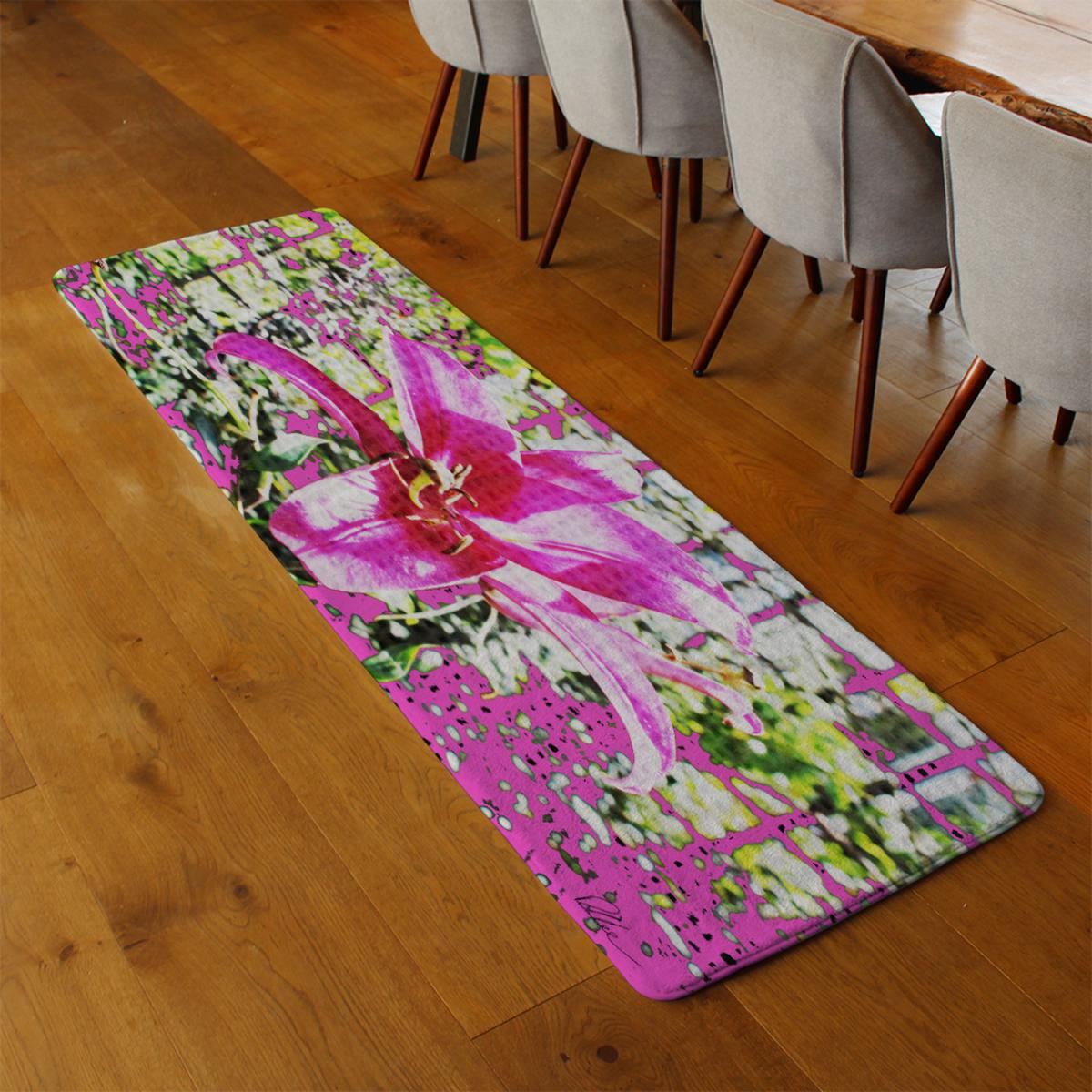 Pink Flower Runner Rug - Pink – image 3