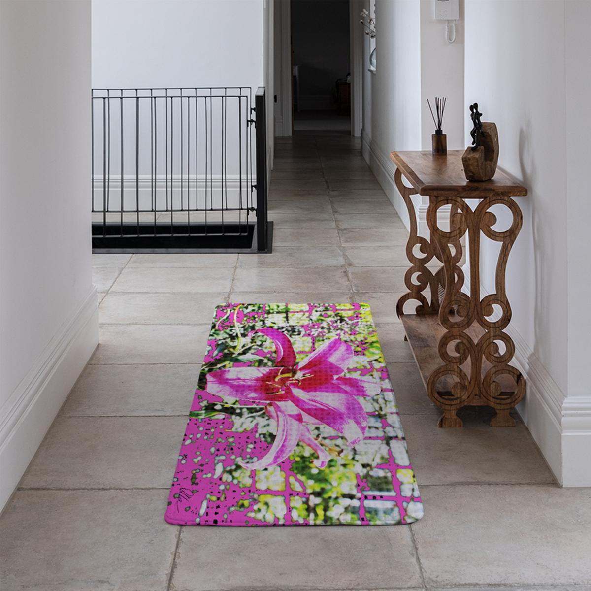 Pink Flower Runner Rug - Pink – image 4