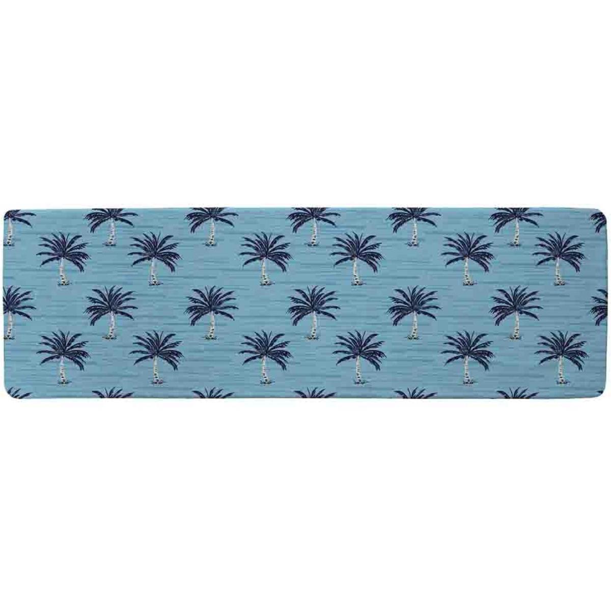 Palm Trees On Blue Runner Rug - Blue – image 2