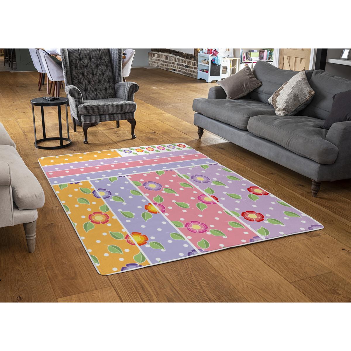Bohemian Chic  Ink Pattern With Boho Feathers Rug - Pink / 230cm – image 3