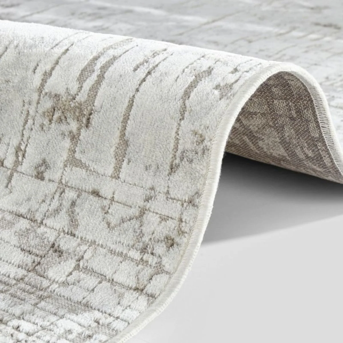 Hanse Home Short Pile Design Viscose Abstract Rug Beige - Beige / 290.0cm – image 3