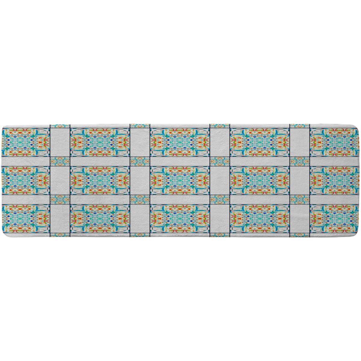 Colorful Seamless  Textile Design Runner Rug - Green – image 2