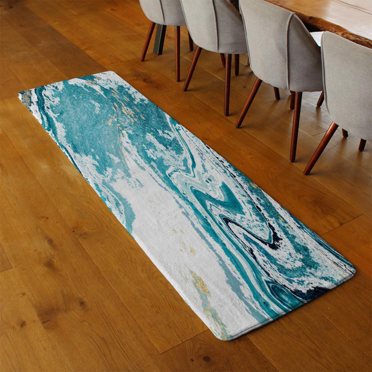 Blue Marble Runner Rug - Blue – image 2