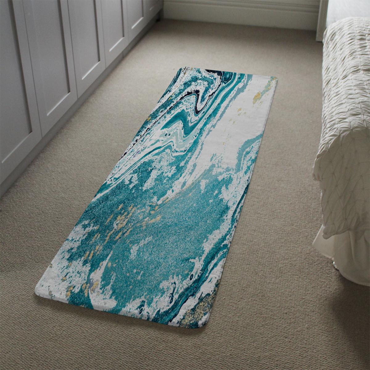 Blue Marble Runner Rug - Blue – image 4